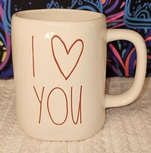 Rae Dunn Cream 'I Heart You' Mug